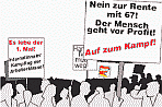 1. Mai, Demo, Zeichnung