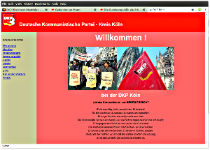 Internetseite der DKP Köln.