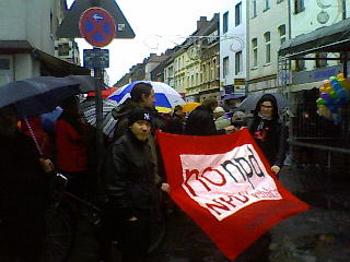 Kundgebung zur Menschenkette auf der Keupstraße.