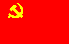 Flagge der Kommunistischen Partei Chinas.
